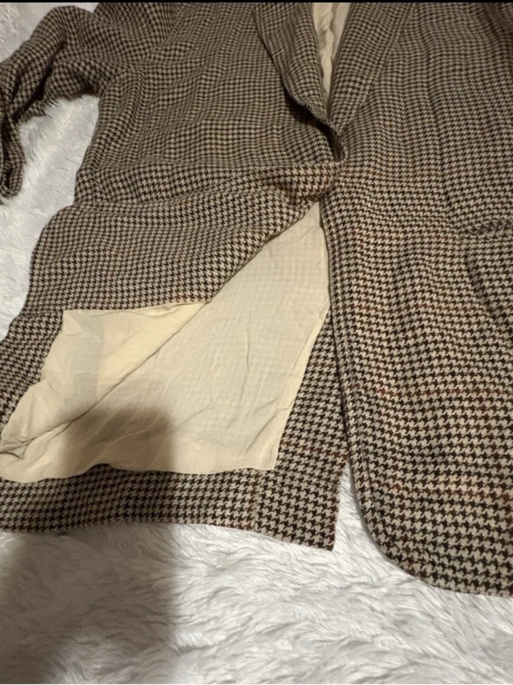 Free People We The Free Brown-Beige Plaid Beckett Boyfriend One
Button Blazer M - Picture 9 of 11